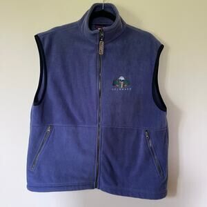 Polar Graphic USA Colorado Embroidered Navy Blue Fleece Zip Up Vest Gorp Men’s M